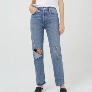 Agolde 90's Pinch Waist High Rise Jeans Lineup Organic Cotton Size 26 NWT